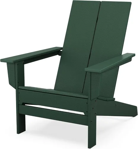 Vista 4 de POLYWOOD - Silla plegable contemporánea moderna Adirondack en gris pizarra Plegable Gris Pizarra