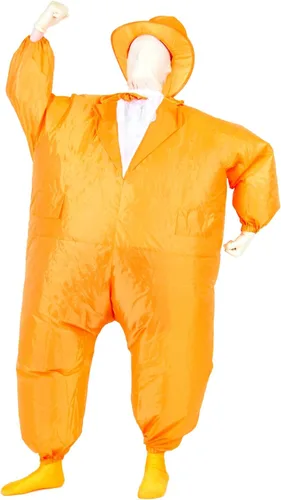 Vista 2 de Orange Tuxedo Chub Suit Adult Costume