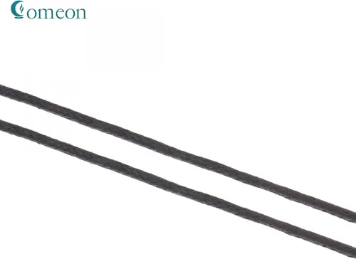 Vista 4 de Comeon Cordón de algodón de hilo encerado de 0.079 in, 80 yardas, correa de cuerda para collar, pulsera, fabricación de bricolaje (negro)