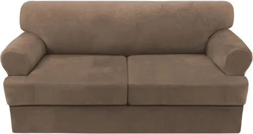 Vista 65 de H.VERSAILTEX Funda para sofá de 2 piezas, fundas para sillón con cojines en forma de T, funda para sofá de terciopelo grueso, protector de muebles