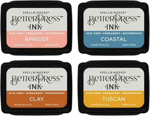 Vista 2 de Spellbinders BetterPress - Paquete de bloc de tinta y reinkers (Desert Sunset)
