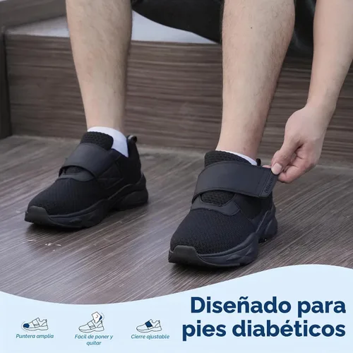 Vista 7 de Ortho+rest Men Diabetic Walking Shoes Swollen Feet Shoes (10,Black)