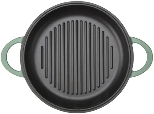 Vista 2 de Cuisinart CI5528-2SG - Juego multiusos 2 en 1 (sartén multiusos de 4 cuartos de galón y sartén para parrilla de 11 pulgadas), verde salvia