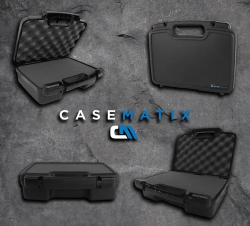 Vista 2 de CASEMATIX - Funda rígida de 12 pulgadas con espuma, almacenamiento rígido personalizable para electrónica, micrófonos, grabadoras y proyectores