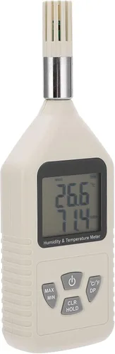 Vista 3 de Hyuduo GM1360A Digital Thermometer Hygrometer Handheld Temperature Humidity Meter with Large LCD Screen Dual Sensors for Factory Lab Warehouse