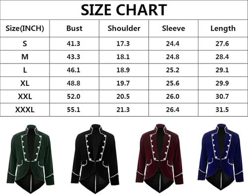 Vista 4 de Disfraz medieval steampunk para hombre, disfraz de Halloween, estilo renacentista, pirata, vampiro, gótico, abrigo vintage de brujo