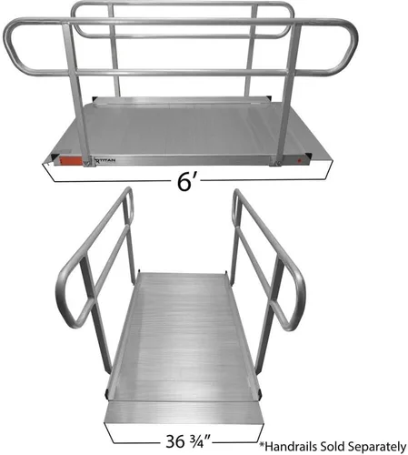 Vista 2 de Titan 6 entrada 'aluminio silla de ruedas Rampa Superficie sólida Scooter Movilidad Acceso