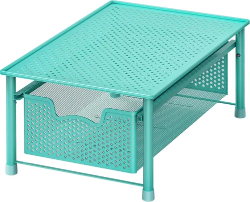 Vista 17 de Simple Houseware - Cajón organizador de cesta de gabinete apilable, rosa