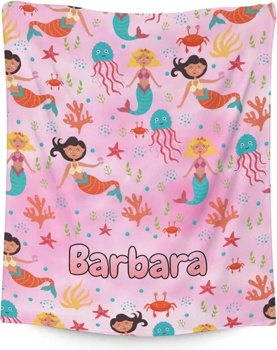 Vista 15 de Mercuryelf Manta de sirena suave, mullida y cálida, 30 x 40 pulgadas, manta pequeña para regazo y cuna, regalo para los amantes de las sirenas