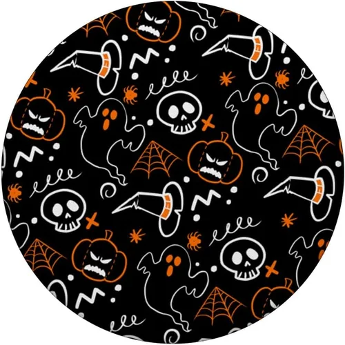 Vista 3 de Ghost Skeleton - Sombrero de bruja de calabaza con diseño de Halloween