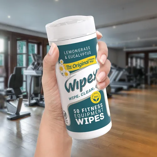 Vista 8 de Wipex Toallitas para equipos de fitness, verificado por EWG, 50 unidades, toallitas naturales originales para gimnasio, para equipos de gimnasio