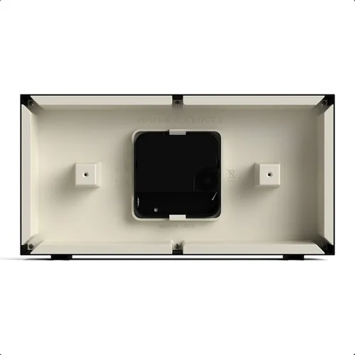Vista 7 de JONES CLOCKS® Reloj de Escritorio Odeon Diseño Rectangular Moderno Negro Aspecto Retro Elegante para Estante, Mesa, Repisa de Chimenea