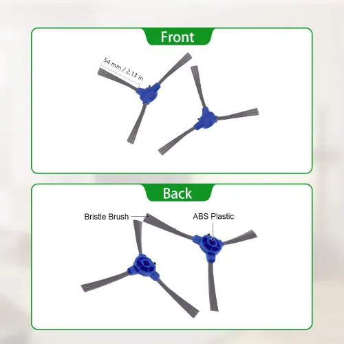 Vista 3 de Cepillos laterales para eufy serie 11S/12/15C/30C/35C/G30/G40, paquete de 12
