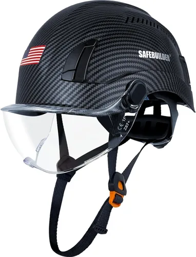 Vista 7 de Casco de Seguridad de Construcción con Visera Casco Duro ABS Cascos Duros de Ventilación Ajustable Protección de Cabeza de Trabajo Industrial
