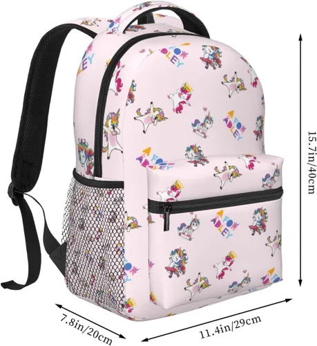 Vista 2 de hgxim Mochila escolar rosa patrón ligero ocio bolsa 3d impresión gran capacidad patrón ocio bolsa viaje, Rosado, Moderno" o "Personalizado
