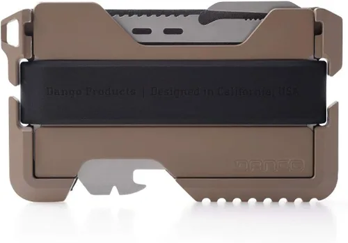 Vista 2 de Dango T01 Billetera táctica EDC - Hecha en Estados Unidos - Cuero genuino, Multiherramienta, Bloqueo RFID
