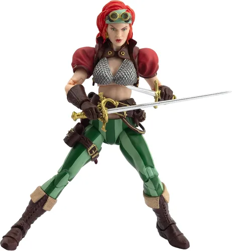 Vista 11 de Boss Fight Studio Epic H.A.C.K.S. Red Sonja Deluxe Figura de acción – Figura coleccionable altamente articulada, personalizable con accesorios