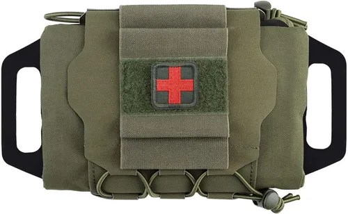 Vista 10 de SABADO Rapid/Quick Deploy First Aid Kit Pack Tactical IFAK Pouch Two-Piece System Med Roll Carrier Hypalon Handle Outdoor Sport Hunting Bag
