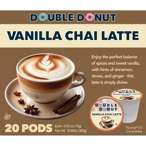 Vista 27 de Double Donut Coffee Cápsulas de café de arándanos, cápsulas de café con sabor a arándanos de una sola porción, café tostado medio para cafeteras