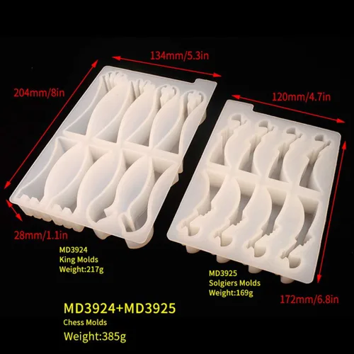 Vista 9 de 2 moldes de damas internacionales, piezas de ajedrez 3D, kit de moldes de fundición de resina para ajedrez y damas epoxi manualidades