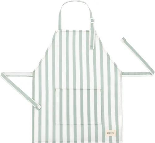 Vista 8 de ZICOTO Delantal para Niños para Niñas y Niños - Delantal de Niño Pequeño con Bolsillo para Cocinar, Hornear y Manualidades - Regalo de Navidad