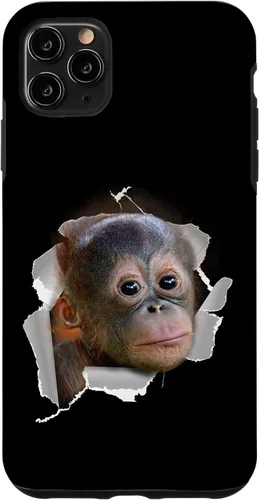 Vista 13 de Funda para disfraz con cara de Utan para iPhone 16 con diseño divertido de mono Orang Utan