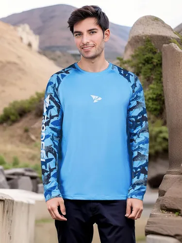 Vista 5 de Rodeel Camiseta de pesca holgada ventilada manga larga UPF50 manga 6 colores, 6 tamaños