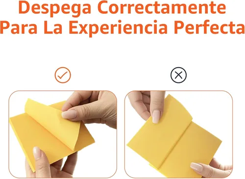 Vista 4 de Amazon Basics Notas adhesivas mini rectangulares, 1.5x2 pulgadas, almohadillas autoadhesivas de colores brillantes, fáciles de usar para el hogar