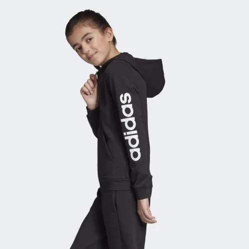 Vista 5 de adidas Performance Yg E Lin Fz Hd Fleece Niñas Negro - 78 Años - Suéter Suéteres