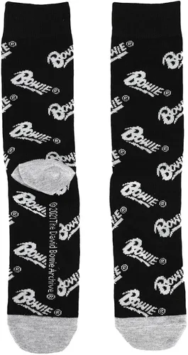 Vista 4 de David Bowie Ziggy Stardust - Calcetines casuales para hombre, paquete de 3, Negro, 10-13