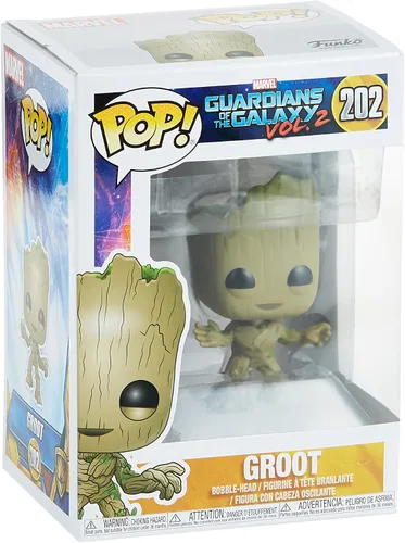 Vista 2 de Figura de FunKo de Groot de pequeño, personaje de Guardianes de la Galaxia 2, películas POP, Estándar