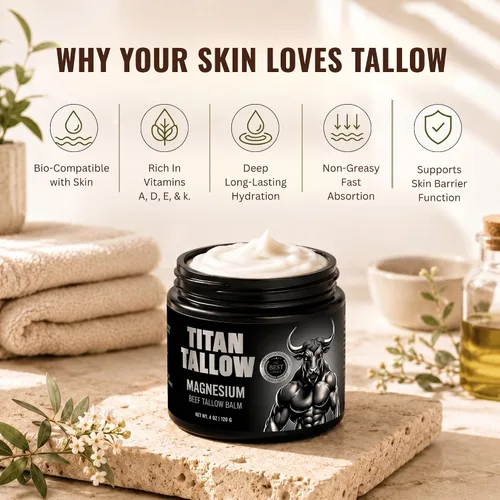 Vista 8 de Bálsamo para rostro y cuerpo con magnesio – Hidratante de sarga de res alimentado con pasto, con miel de manuka, aceite de jojoba, aceite de rosa