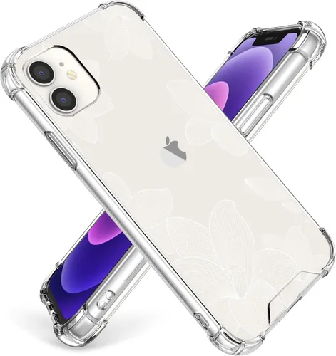 Vista 30 de OOZ Funda de cristal para iPhone 11 Pro (2019) de 5.8 pulgadas, bonita funda protectora transparente, seductor patrón de mariposa morada, suave a
