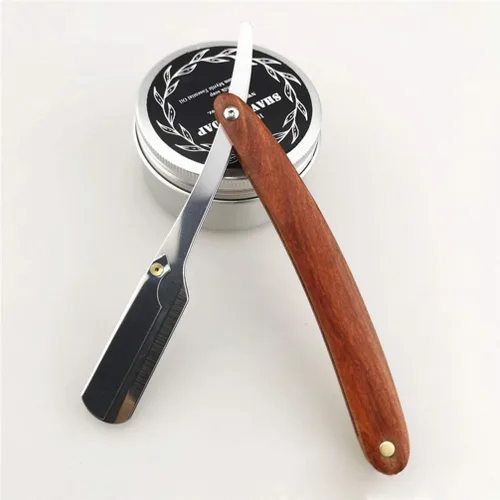 Vista 7 de Beaupretty Maquinilla de afeitar manual para hombre, afeitadora segura para barba, patillas y pelo corto y fino