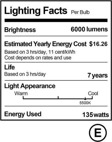Vista 6 de Bombilla de 135 W 5500 K CFL Bombilla espiral de luz diurna en enchufe E27 para fotografía, fotografía, video, estudio, iluminación, blanco, 1 1