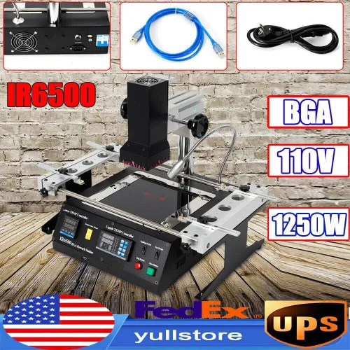 Vista 2 de Estación de retrabajo infrarroja de BGA, 110V 1250W IR6500 Máquina de soldadura infrarroja de aire caliente, máquina de reballing infrarroja