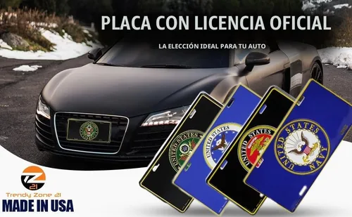 Vista 8 de Placa de matrícula con logotipo del Ejército de los Estados Unidos Tamaño estándar 6" x 12", Placa de matrícula de aluminio para coches, SUV