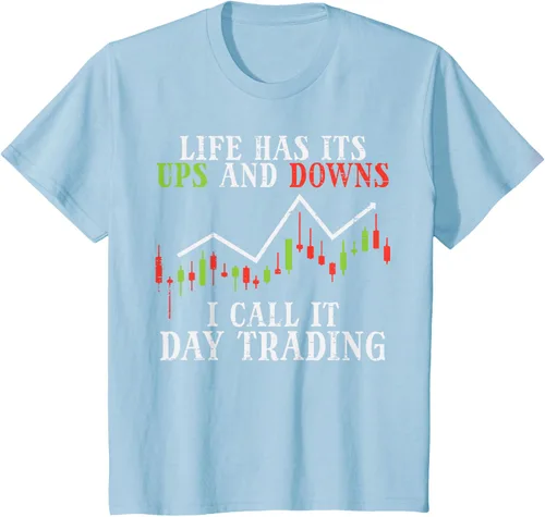 Vista 8 de Life Ups And Downs Day Trading Crypto Stock Market Trader T-Shirt, Negro