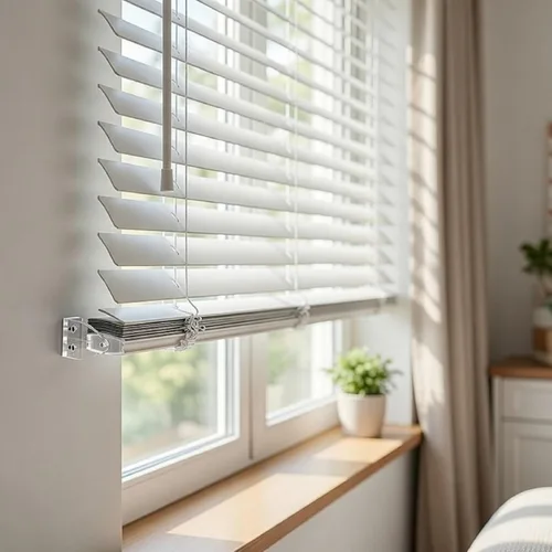 Vista 3 de BBTO 40 soportes de sujeción para persianas de 1 pulgada, ganchos de plástico transparente para persianas, clips de sujeción para riel inferior