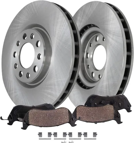 Vista 15 de Detroit Axle - Juego de 4 frenos delanteros para BMW X5 2002, 2003, 2004, 2005, 2006, rotores de freno de disco y pastillas de freno de cerámica