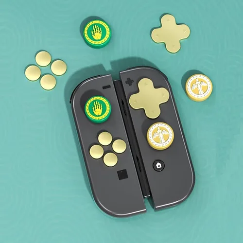 Vista 7 de PERFECTSIGHT Silicone Joycon Thumb Grip Caps, Joystick Cover Compatible with Nintendo SwitchOLEDSwitch Lite,4PCS (Sword Hand-D)
