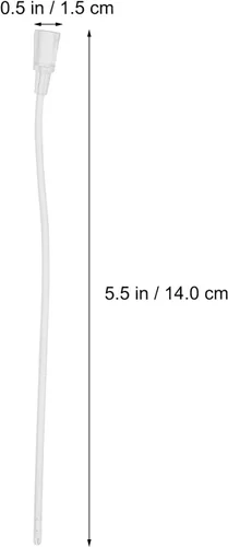 Vista 4 de Healeved Tubos rectales desechables para niños, 200 unidades, tubos pediátricos de silicona flexible transparente para riego clínico y cuidado