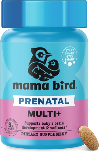 Vista 8 de Best Nest Wellness - Mama Bird Postnatal -Vitamina posnatal, una vez al día, hecha con alimentos enteros, mezcla orgánica, L-metilfolato