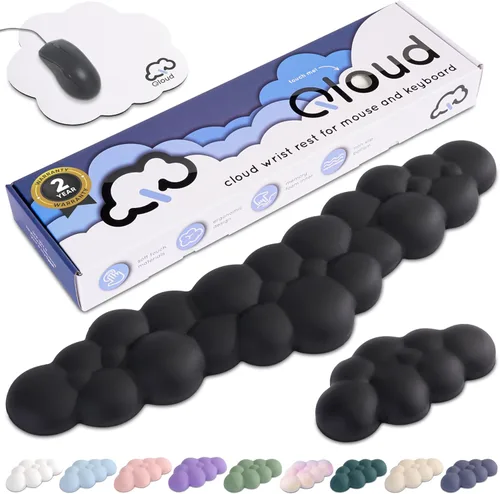 Vista 17 de Create-ables Qloud Cloud Reposamuñecas para Teclado Reposamuñecas para Teclado de Computadora Almohadilla, Reposamuñecas para Teclado Cloud