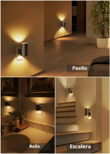 Vista 8 de Luz nocturna LED enchufable, luces nocturnas enchufables a la pared, sensor de atardecer a amanecer, brillo ajustable de 5-300 lúmenes, 2700 K