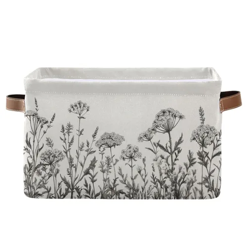 Vista 10 de Emelivor ABC - Contenedor de almacenamiento plegable con asa rectangular impermeable ABC Dinosaurios cesta para almacenamiento cubo organizador