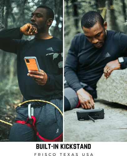 Vista 4 de ArmadilloTek Vanguard - Funda diseñada para Samsung Galaxy A51 4G, grado militar, cuerpo completo, resistente, con función atril sin protector
