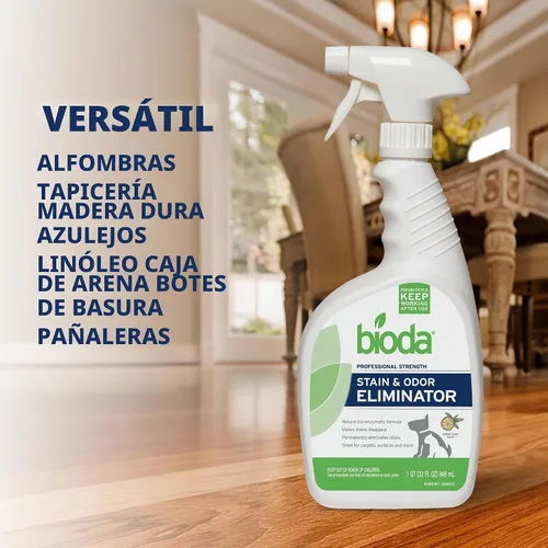 Vista 4 de Bioda Eliminador enzimático de manchas y olores para mascotas, 1 galón
