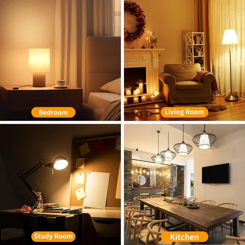 Vista 8 de Bombillas LED regulables, bombilla LED equivalente a 60 W, 2700K luz blanca suave, 9.5 W, 800 lúmenes, base estándar E26, CRI80+, bombilla