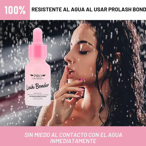 Vista 3 de PRO - Adhesivo de pestañas para extensiones de pestañas, acelerador de pegamento con 10 hisopos de algodón, sellador de extensiones de pestañas